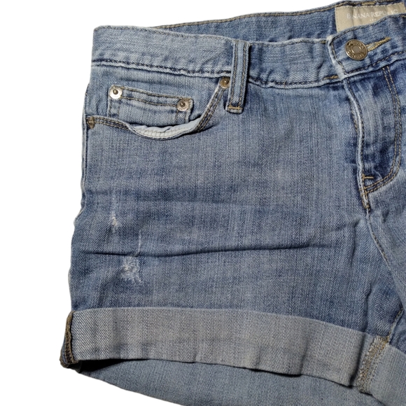Banana Republic Denim Jean Cuffed Shorts Size 4 - Picture 3 of 12